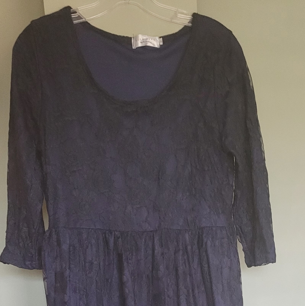 Women vintage floral lace dress